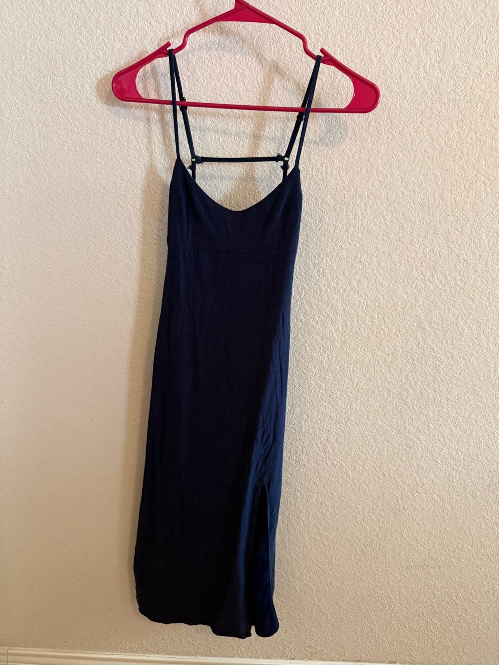 Kendall & Kylie Navy Blue Slip Midi Dress